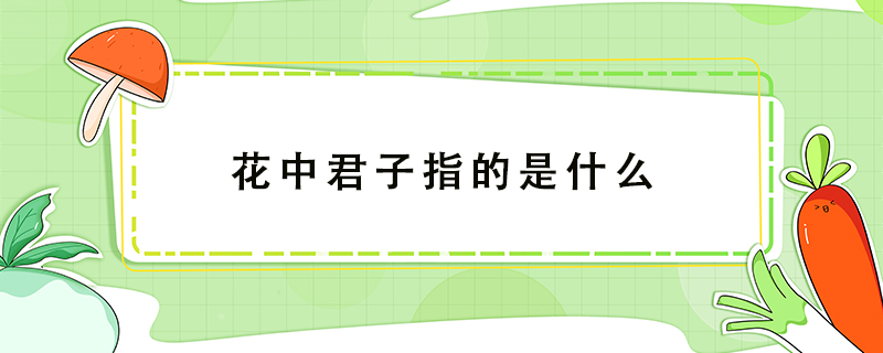 花中君子指的是什么 花中君子下一句是什么